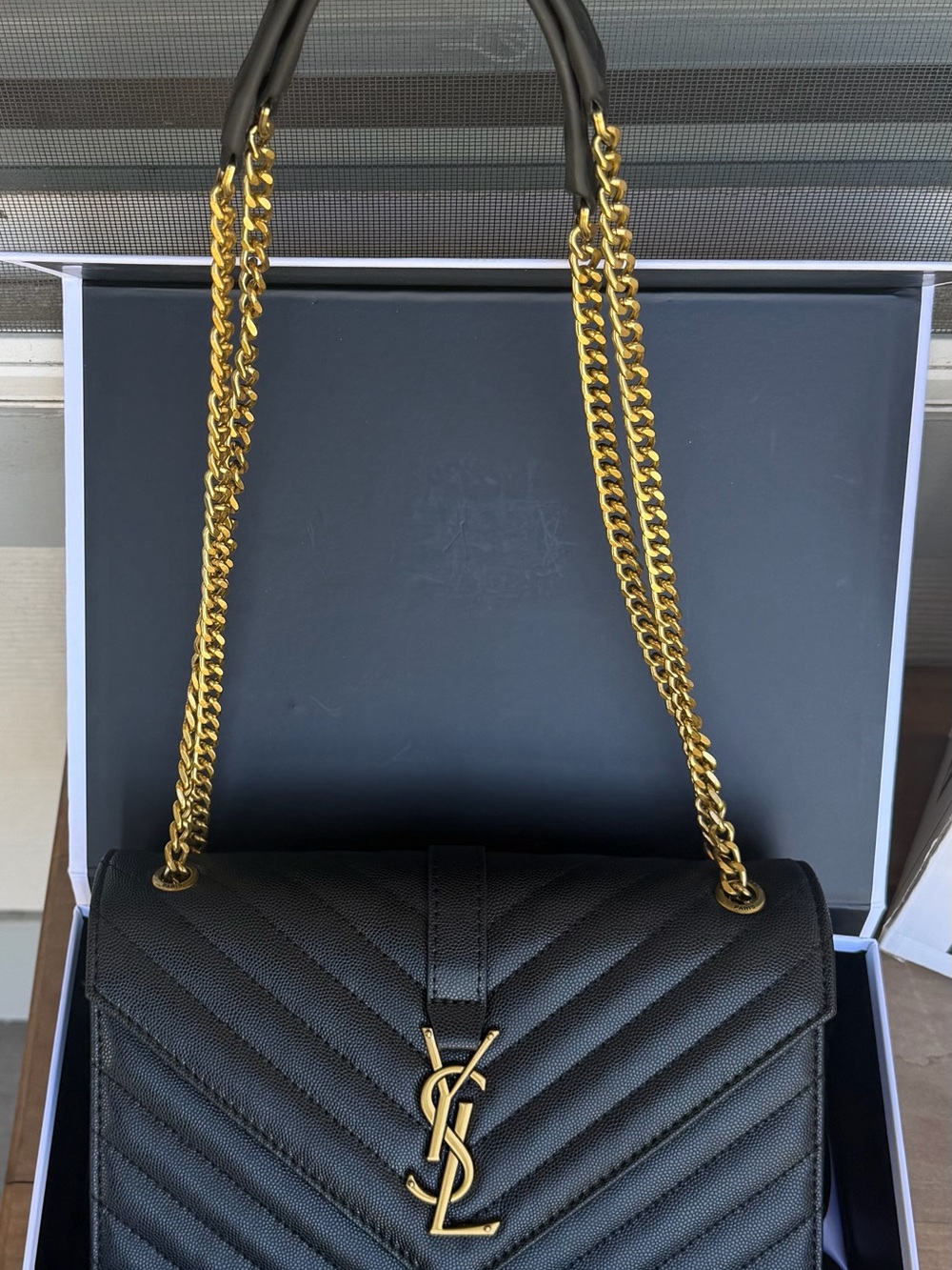 Saint Laurent LouLou Medium Chain Bag – Black/Gold - NEW!! - Picture 5 of 5